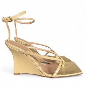 Bottega Veneta Square Toe Wedge‎ Sandals NEW